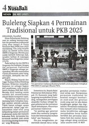 Buleleng Siapkan 4 Permainan Tradisional Untuk PKB 2025